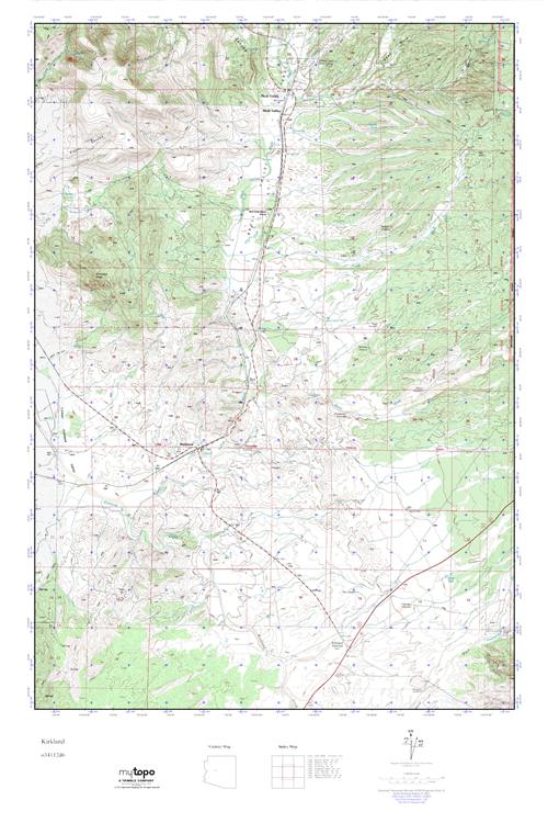 MyTopo Kirkland, Arizona USGS Quad Topo Map