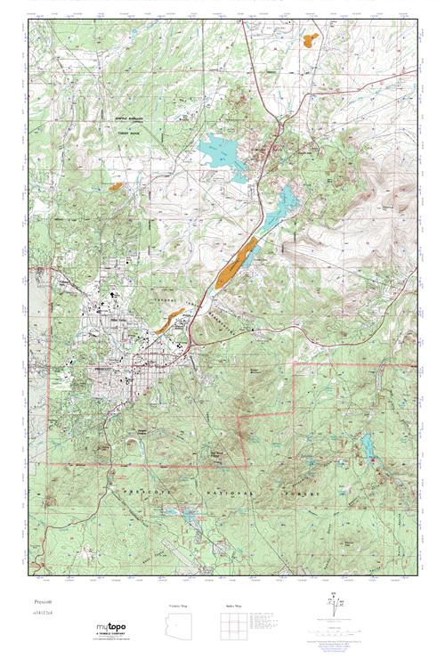 MyTopo Prescott, Arizona USGS Quad Topo Map
