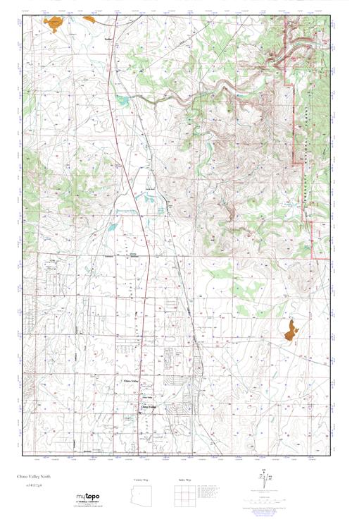 MyTopo Chino Valley North, Arizona USGS Quad Topo Map