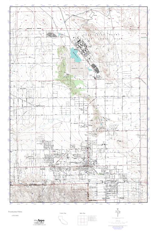 MyTopo Twentynine Palms, California USGS Quad Topo Map