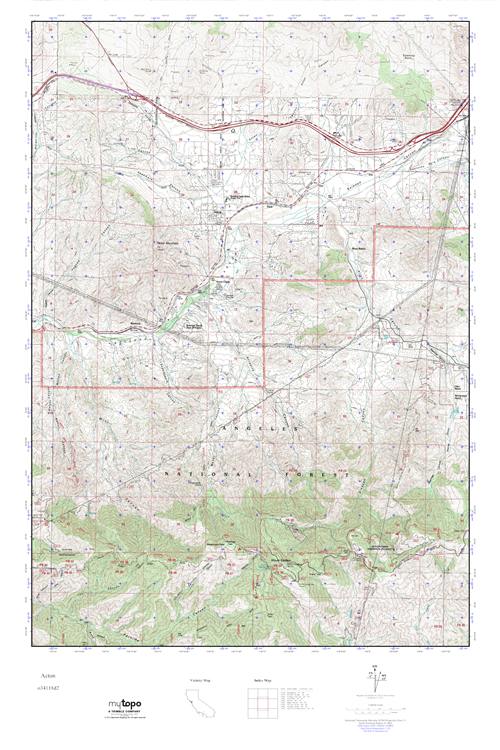 MyTopo Acton, California USGS Quad Topo Map