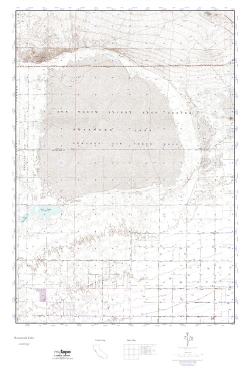MyTopo Rosamond Lake, California USGS Quad Topo Map
