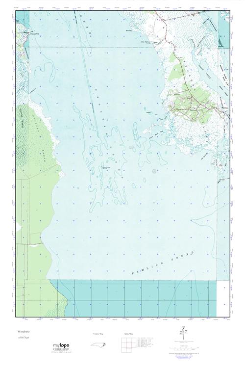MyTopo Wanchese, North Carolina USGS Quad Topo Map