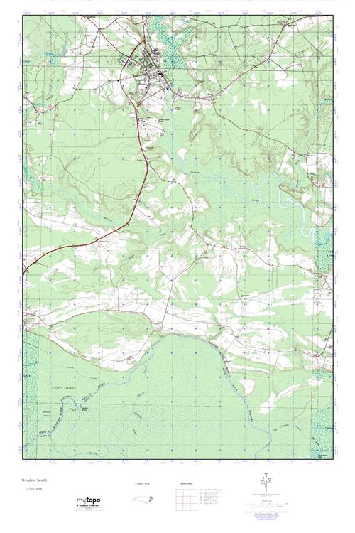MyTopo Windsor South, North Carolina USGS Quad Topo Map