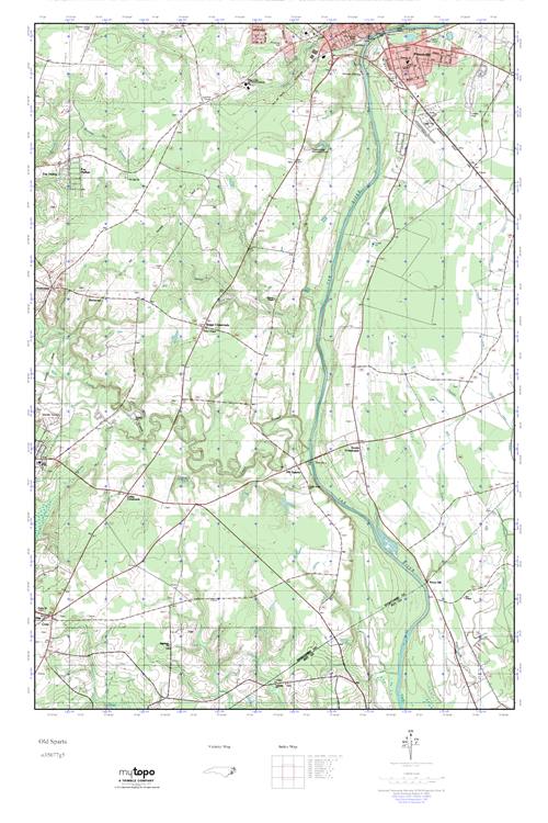 MyTopo Old Sparta, North Carolina USGS Quad Topo Map