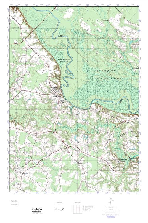 MyTopo Hamilton, North Carolina USGS Quad Topo Map