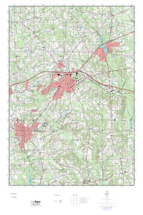 MyTopo Zebulon, North Carolina USGS Quad Topo Map