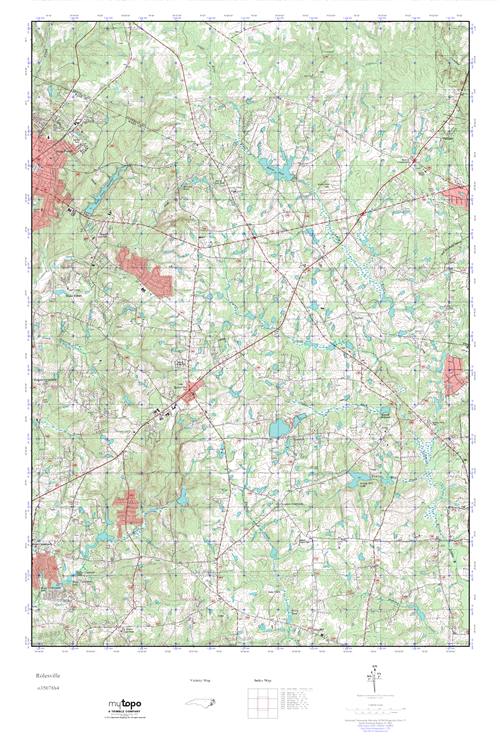 MyTopo Rolesville, North Carolina USGS Quad Topo Map