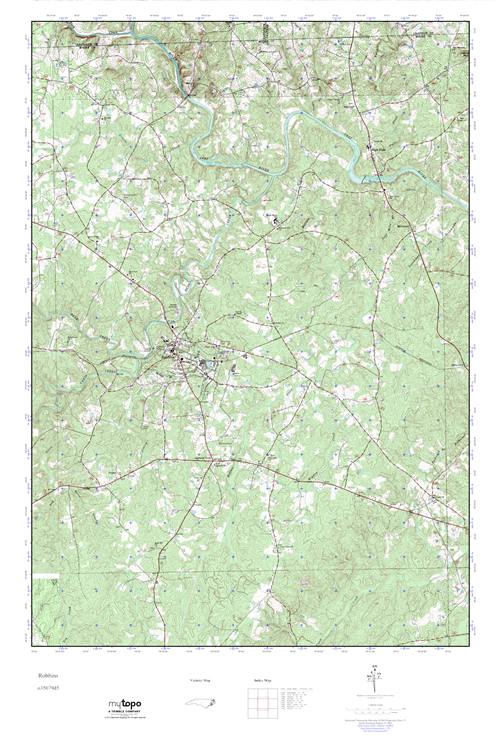 MyTopo Robbins, North Carolina USGS Quad Topo Map