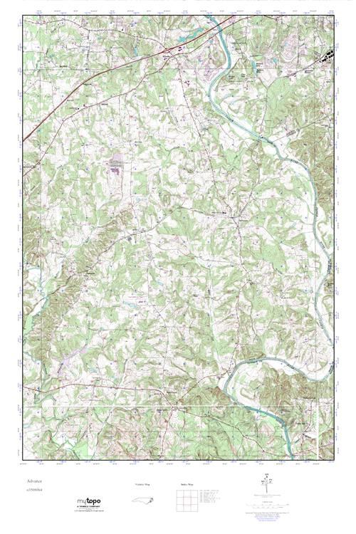 MyTopo Advance, North Carolina USGS Quad Topo Map