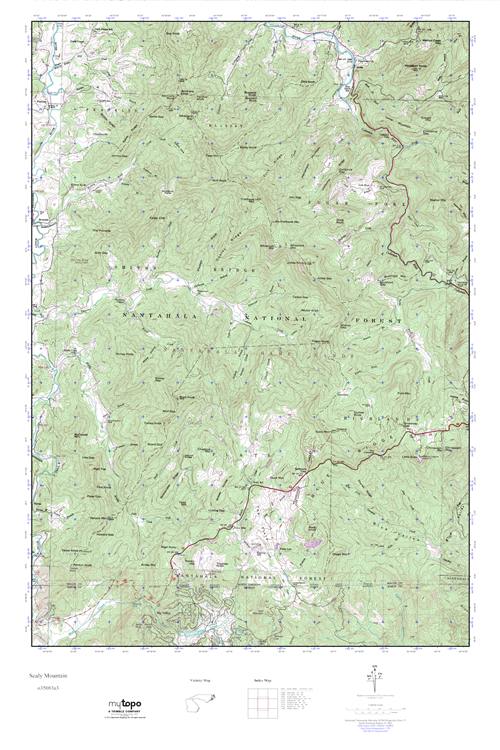 MyTopo Scaly Mountain, North Carolina USGS Quad Topo Map