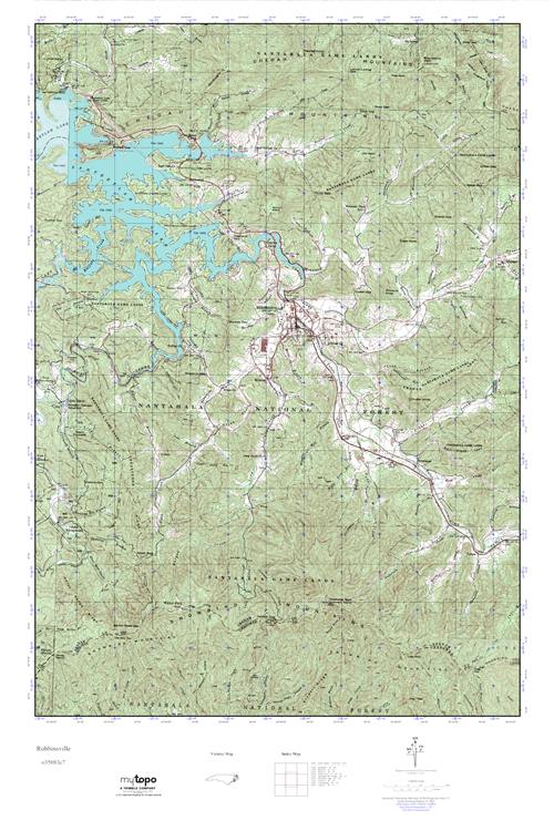 MyTopo Robbinsville, North Carolina USGS Quad Topo Map