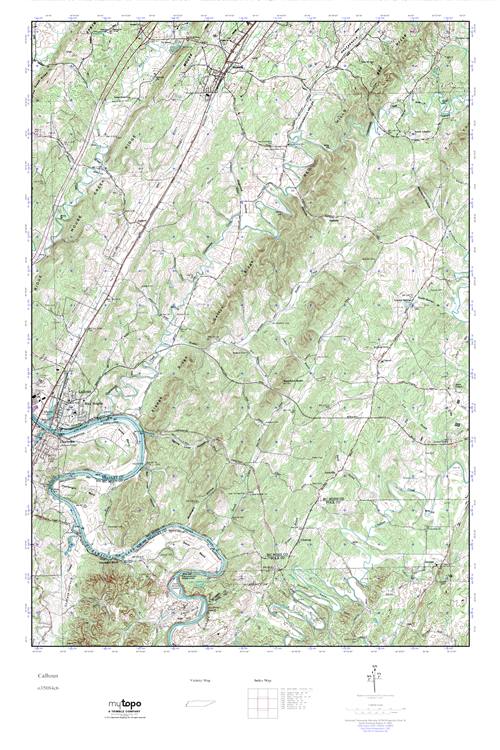 MyTopo Calhoun, Tennessee USGS Quad Topo Map