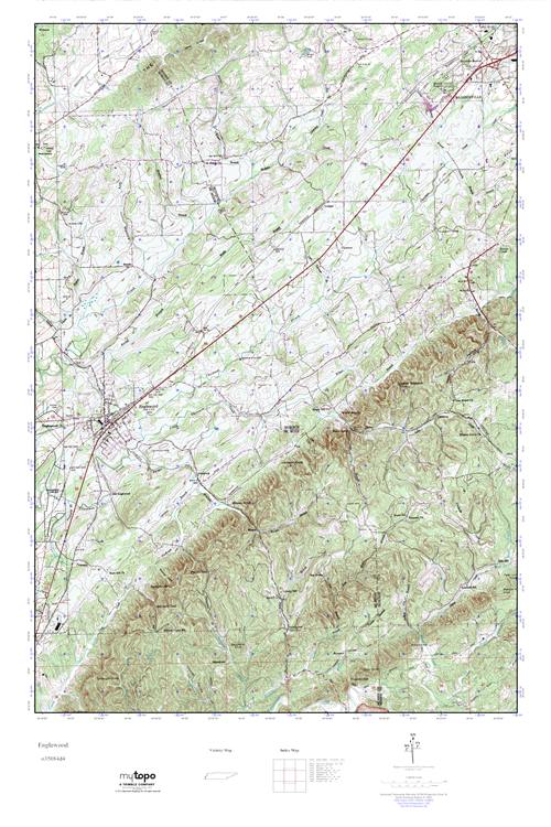 MyTopo Englewood, Tennessee USGS Quad Topo Map