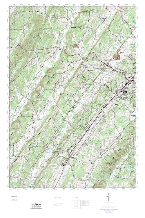 MyTopo Riceville, Tennessee USGS Quad Topo Map
