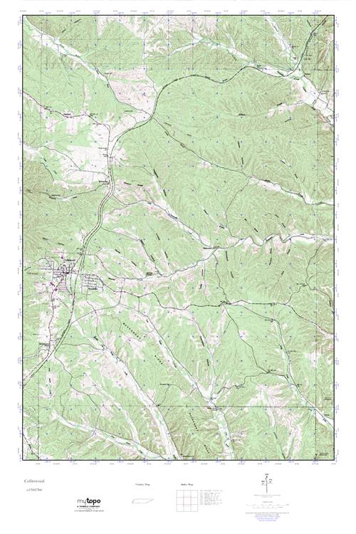 MyTopo Collinwood, Tennessee USGS Quad Topo Map