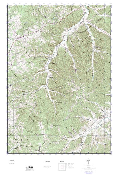 MyTopo Fairview, Tennessee USGS Quad Topo Map