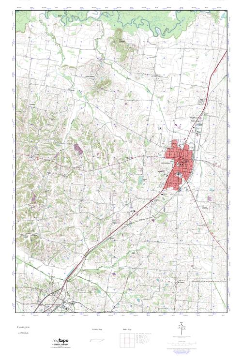 MyTopo Covington, Tennessee USGS Quad Topo Map