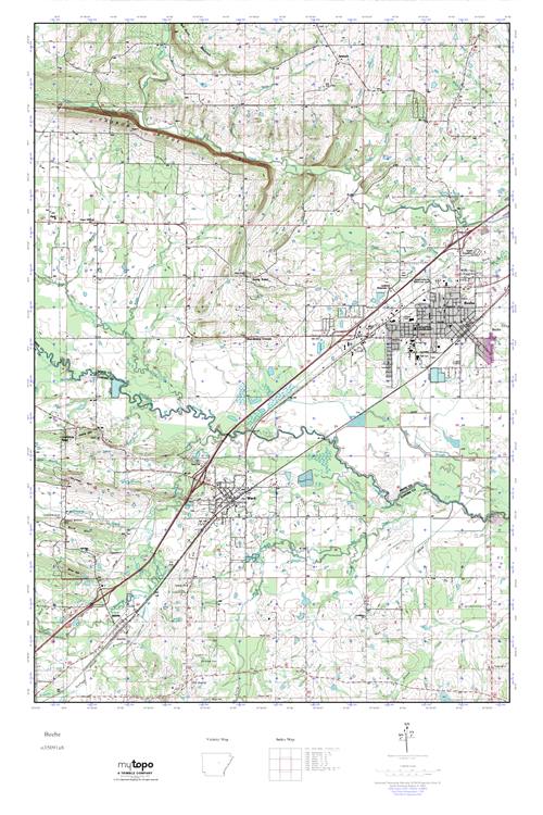 MyTopo Beebe, Arkansas USGS Quad Topo Map