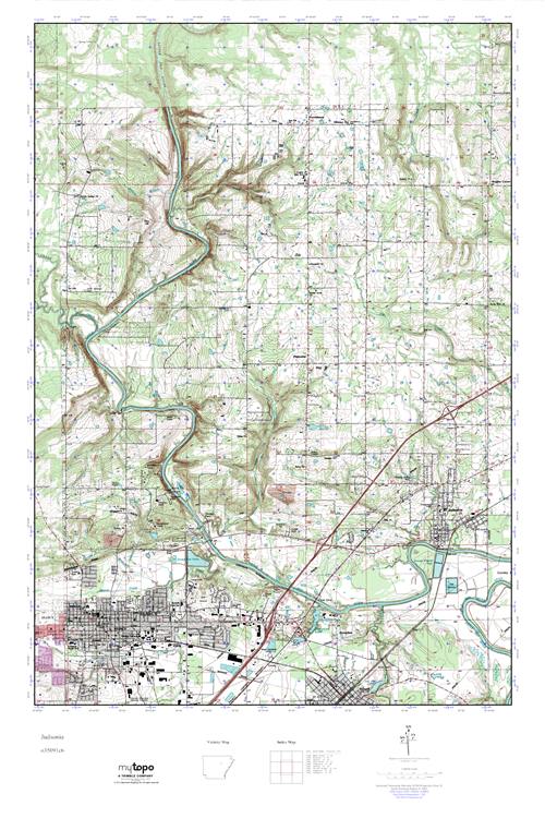 MyTopo Judsonia, Arkansas USGS Quad Topo Map