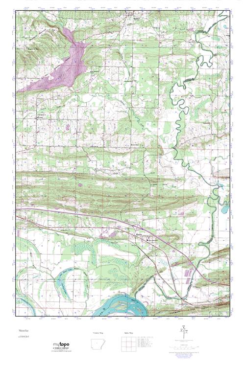 MyTopo Menifee, Arkansas USGS Quad Topo Map