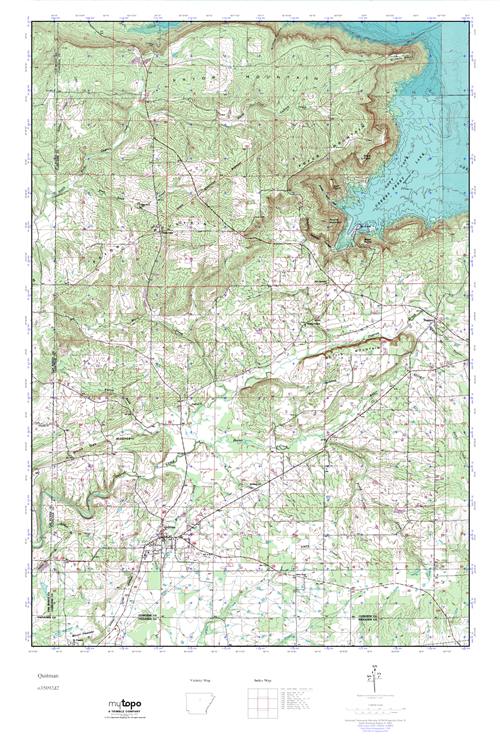 MyTopo Quitman, Arkansas USGS Quad Topo Map