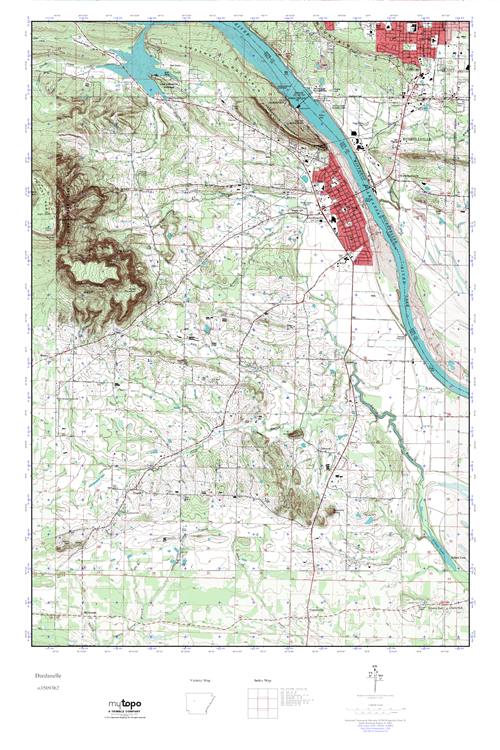 MyTopo Dardanelle, Arkansas USGS Quad Topo Map