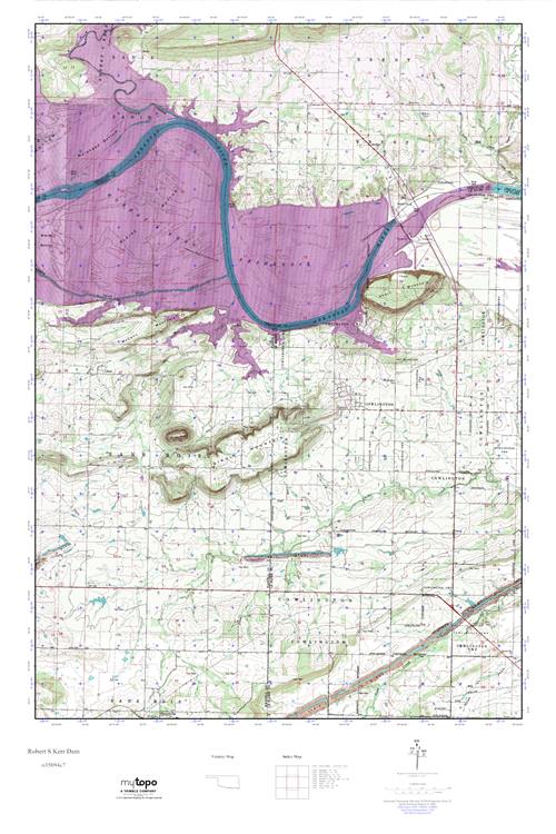 MyTopo Robert S Kerr Dam, Oklahoma USGS Quad Topo Map