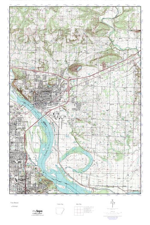 MyTopo Van Buren, Arkansas USGS Quad Topo Map