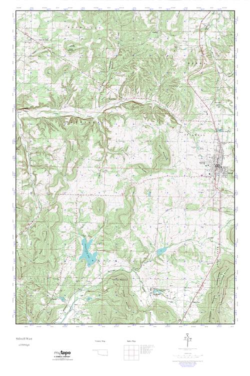 MyTopo Stilwell West, Oklahoma USGS Quad Topo Map