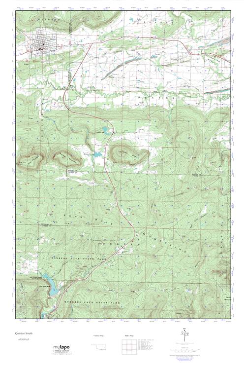 MyTopo Quinton South, Oklahoma USGS Quad Topo Map
