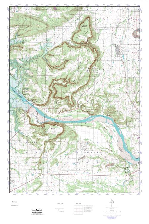 MyTopo Porum, Oklahoma USGS Quad Topo Map