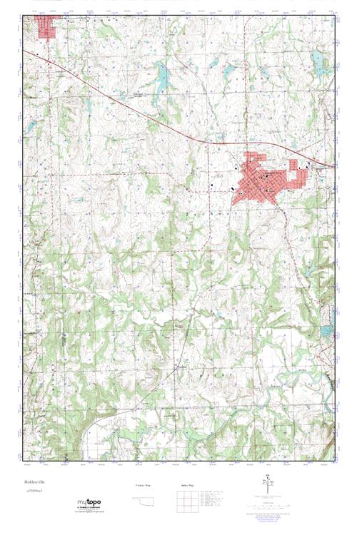 MyTopo Holdenville, Oklahoma USGS Quad Topo Map