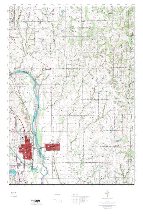 MyTopo Purcell, Oklahoma USGS Quad Topo Map
