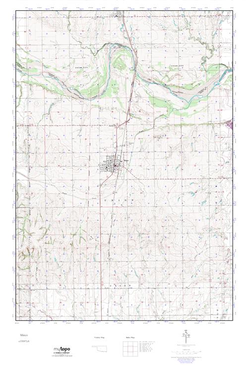 MyTopo Minco, Oklahoma USGS Quad Topo Map
