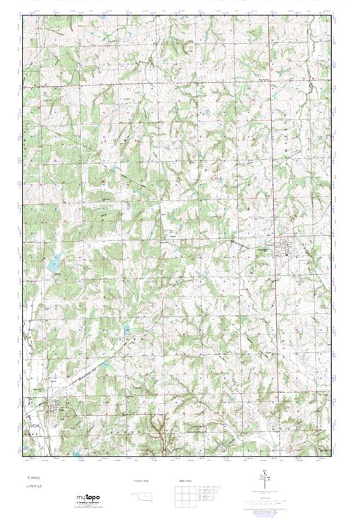 MyTopo Carney, Oklahoma USGS Quad Topo Map