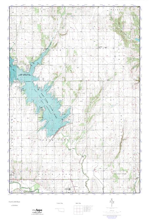 MyTopo Fort Cobb Dam, Oklahoma USGS Quad Topo Map
