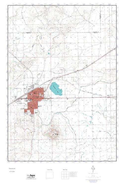 MyTopo Tucumcari, New Mexico USGS Quad Topo Map