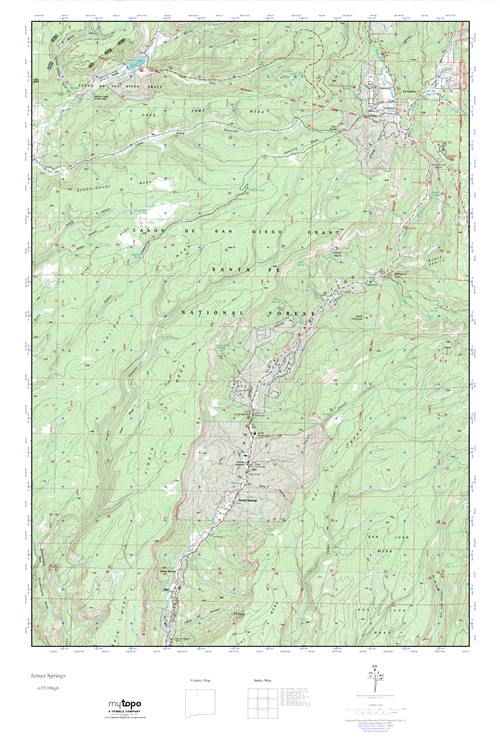 MyTopo Jemez Springs, New Mexico USGS Quad Topo Map