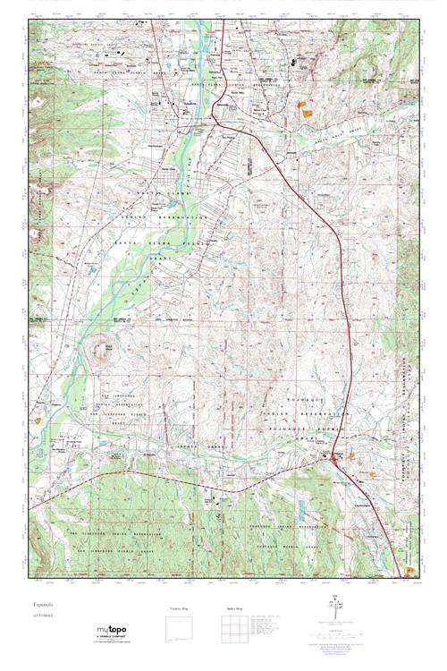 MyTopo Espanola, New Mexico USGS Quad Topo Map
