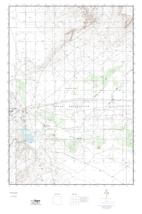 MyTopo Old Leupp, Arizona USGS Quad Topo Map