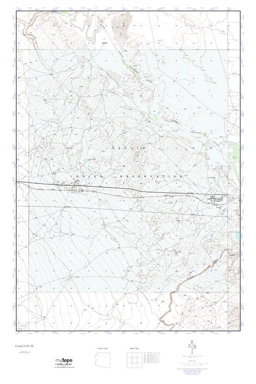 MyTopo Grand Falls SE, Arizona USGS Quad Topo Map