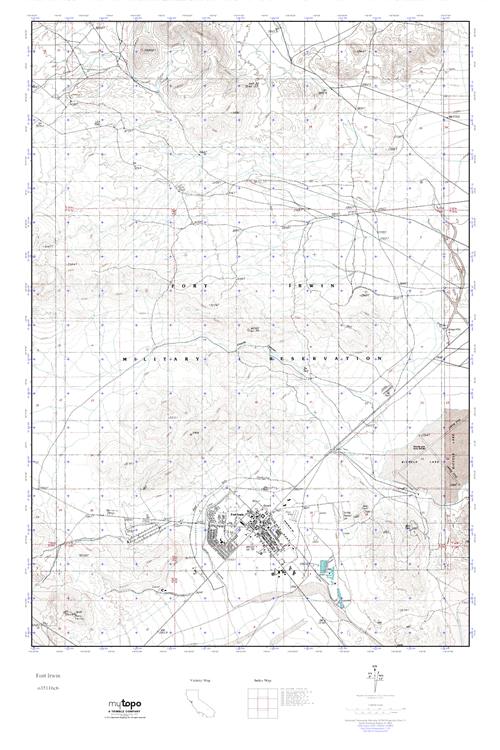 MyTopo Fort Irwin, California USGS Quad Topo Map