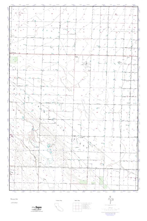 MyTopo Wasco Sw, California USGS Quad Topo Map