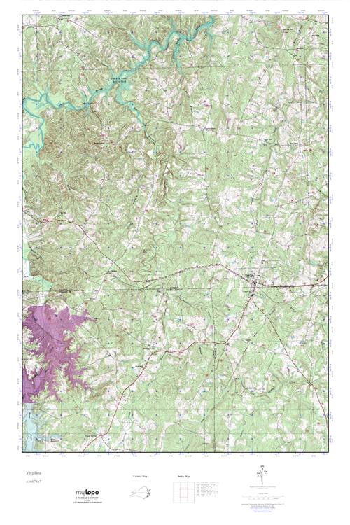 MyTopo Virgilina, Virginia USGS Quad Topo Map