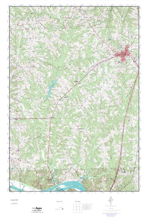 MyTopo South Hill, Virginia USGS Quad Topo Map