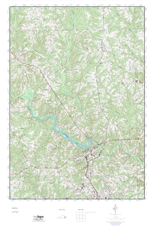 MyTopo Halifax, Virginia USGS Quad Topo Map