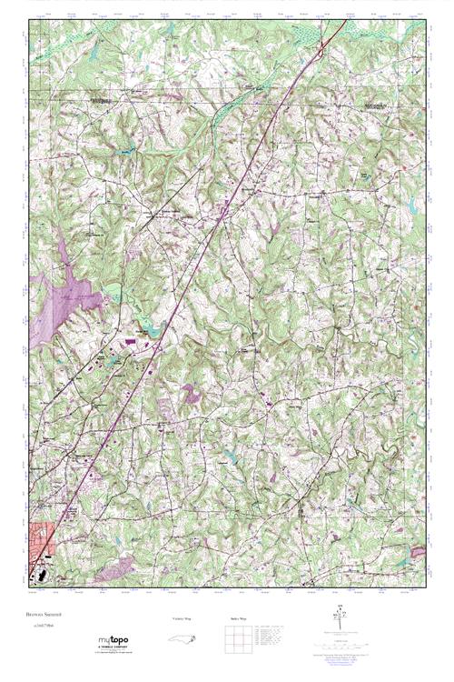 MyTopo Browns Summit, North Carolina USGS Quad Topo Map