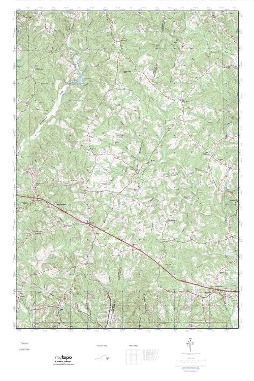 MyTopo Axton, Virginia USGS Quad Topo Map