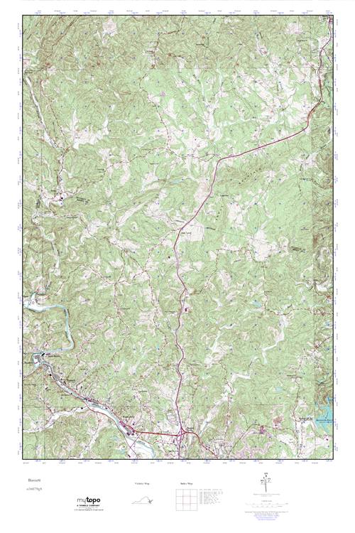 MyTopo Bassett, Virginia USGS Quad Topo Map